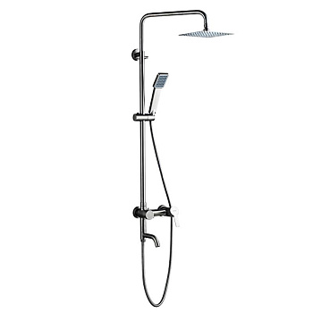 Душевая система Ledeme фиксированный излив, с тропическим душем, нержавеющая сталь L72401