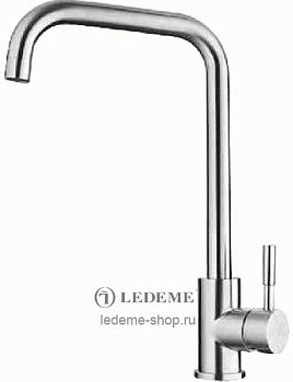Смеситель Ledeme для кухни, поворотный излив, однозахватный, сатин L4998-4