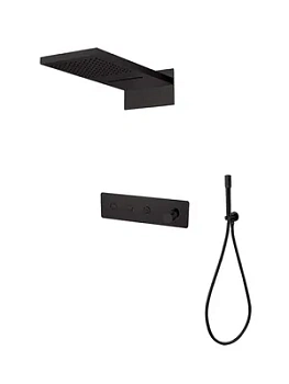 Душевая система Boheme 130-B встраиваемая, верхний/ручной душ, черный