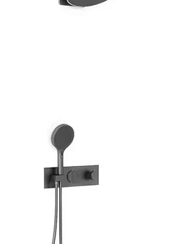 Душевая система Vincea встраиваемая,термостатическая,верхний и ручной душ,ворон. сталь VSFW-422TI3GM