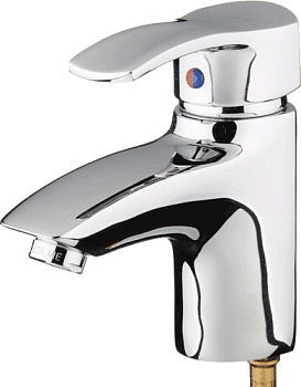 Смеситель Ledeme Н64 для раковины, фиксированный излив, однозахватный, хром L1064