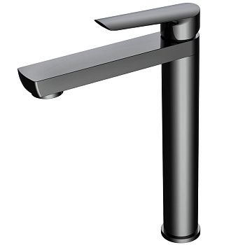 Смеситель для раковины ESKO Gun Metal LG25GM однозахватный, фиксированный излив, графит