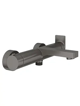 Смеситель для ванны/душа Aqueduto GEO0645 настенный, однозахв., излив 169мм, сталь оруж