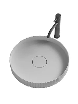 Раковина накладная ABBER (400х400х60) искусственный камень, белый матовый AS2604