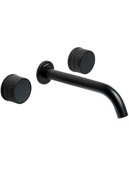 Смеситель Boheme 152-2-B-PR для раковины, встраиваемый, двухзахватный, чёрный