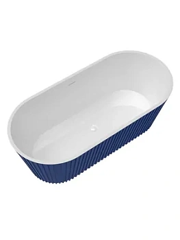 Ванна акриловая отдельностоящая toHit 1700х800х580, синий матовый, овальная, TH08-031703