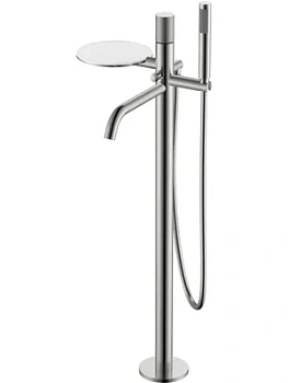 Смеситель Boheme 129-NB.2 для ванны/душа, напольный, однозахв, с ручным душем, никель браш