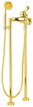 Смеситель CEZARES -VDPM-03/24-M для ванны, напольный, ручной душ, золото/ручка металл