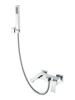 Смеситель Boheme 473-CR для ванны/душа, настенный, однозахватный, с ручным душем, хром