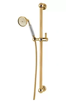 Душевой гарнитур CEZARES -SD-03/24 штанга, лейка, шланг, золото 24 карат