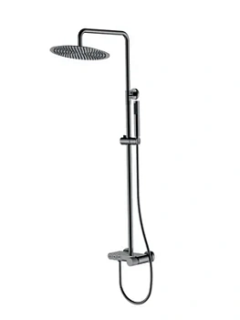 Душевая система Boheme 128-SGM.3 настенная, с изливом, верхний/ручной душ, графит глянц