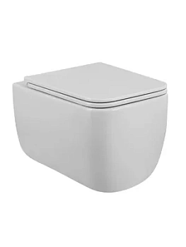 Унитаз подвесной BelBagno (525х365х320) безободковый,с сиденьем,белый BB076CH-TOR/SC