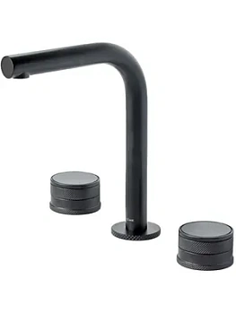 Смеситель Boheme 152-B-PR для раковины, на 3 отверстия, двухзахватный, чёрный