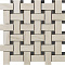 Impronta italgraniti Lux Experience MW05MBWFA Calacatta Mont Blanc Mosaico Basketwave Fade 30x30