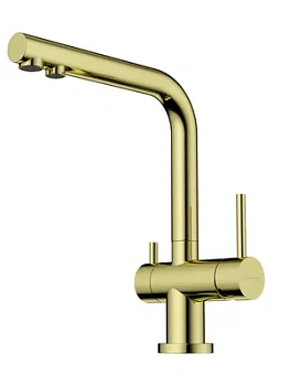 Смеситель для мойки Omoikiri -PVD-LG светлое золото, с краном для питьевой воды 4994178