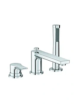 Смеситель KLUDI SL для борт ванны однозахватный, 3 отверстия, лейка, хром 484480565