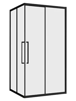 Душевой уголок ABBER AG02100B5 (1000х1000х1900) квадрат, ст. 5мм прозрачное/черный