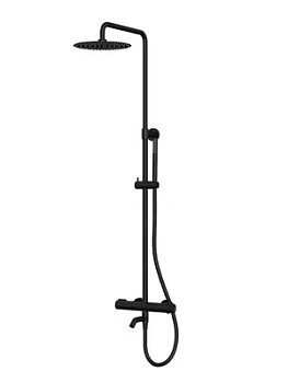 Душевая система Paini 78PZ687THSSD250F1B термостат, поворотный излив, верхний/ручной душ, черный