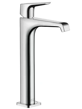 Смеситель Axor 36113000 для раковины высокий, рукоятка-рычаг, хром