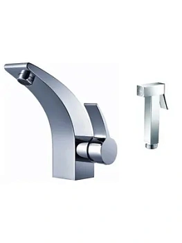 Смеситель Zeegres 54006001 для раковины, однозахватный, с выходом для гигиенического душа