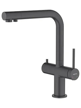 Смеситель для кухни Aquatek AQ1385MB однозахв., излив 285мм, с кан. д/фильтр. воды, чер. мат