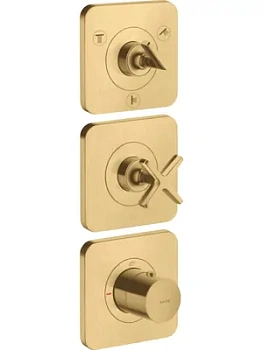 Смеситель Axor 36704250 набор внешних модулей, для 3 потребителей, матовое золото