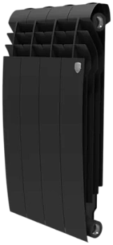 Радиатор биметаллический, 4 секции ROYAL THERMO Noir Sable ВШГ:574х320х87 684 Вт черный