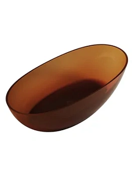 Прозрачная ванна Abber (1650х780) отдельностоящая, донный клапан, коричневая AT9701Opal