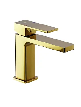 Смеситель Damixa 104 мм, для умывальника, однозахватный, золото 530210600