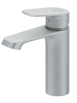 Смеситель для раковины AM.PM F8F02133 однозахват., на 1 отв., фиксир. излив, белый матовый