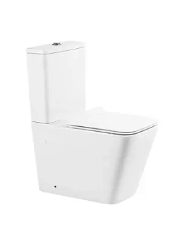 Унитаз-компакт BelBagno -R 675х365х820 безободковый, белый BB02093CPR+BB02093T