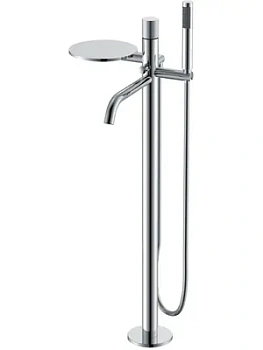 Смеситель Boheme 129-CRCR.4 для ванны/душа, напольный, однозахв, с ручным душем, хром