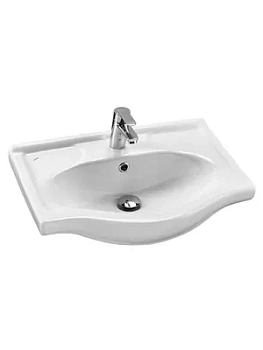 Раковина Aquaton 60 1WH110268 605x445x190 мм, перелив, отверстие под смеситель, белая