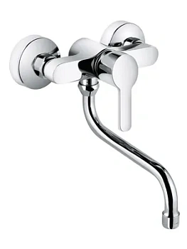 Смеситель KLUDI для кухни, настенный, поворотный излив 360° (хром) 379240575