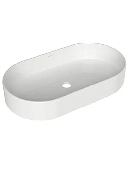 Раковина накладная Aqueduto 390х600х120, овальная, без перелива, белый ESP0210