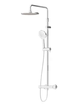 Душевая система Damixa смеситель термостат, верх. душ 230мм, руч. душ 120мм, хром DX218091000
