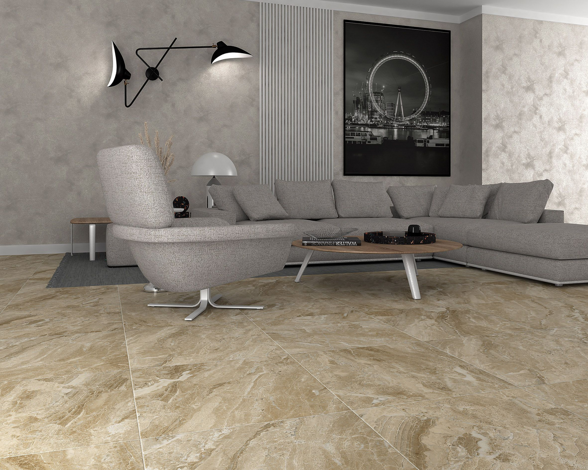 Irida Brown Edged 60x60 матовая