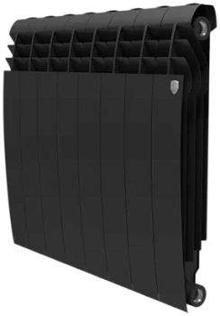 Радиатор биметаллический, 8 секций ROYAL THERMO Noir Sable ВШГ:574х640х87 1368 Вт черный