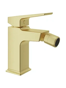 Смеситель для биде Aqueduto CLA0550 однозахватный, низкий излив 81мм, цвет: золото шлифованное