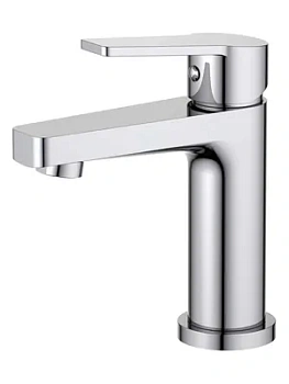 Смеситель для раковины Aquatek AQ1710CR однозахватный, низкий излив 106мм, цвет: хром