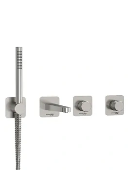 Смеситель для ванны/душа WasserKRAFT Tauber A6451.296.298.275.100.276 встраиваемый, никель