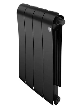 Радиатор биметаллический 4 секции ROYAL THERMO VR80 нижнее подкл, 688 Вт Noir Sable