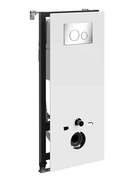 Инсталляция для унитаза WasserKRAFT с клавишей смыва, цвет: хром/белый 20TLT.010.ME.WH.CH02