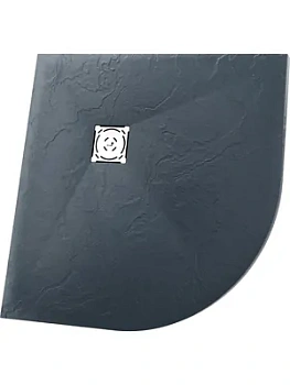 Душевой поддон RGW ST/R-0099G (900х900х25) полукруглый, иск. камень, графит 16153099-02