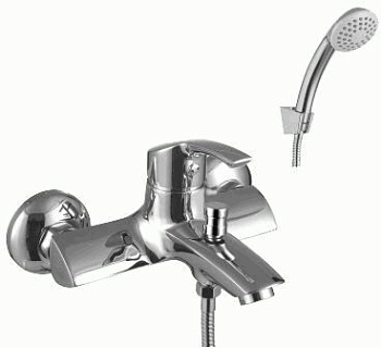 Смеситель для ванны/душа Lemark LM1102C однозахватный, с душевым гарнитуром, хром
