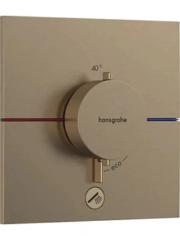 Смеситель Hansgrohe 15575140 термостат, внеш.часть, шлифованная бронза
