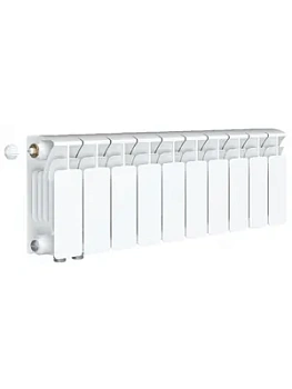 Радиатор биметаллический Rifar Ventil BVL 200 нижнее левое подключение, 10 секции, 1000Вт
