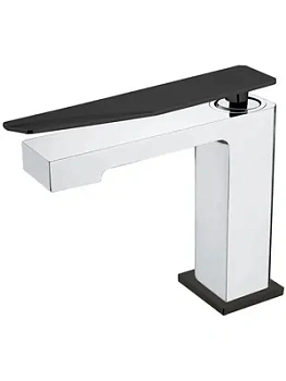 Смеситель Boheme 141-CRB.2 для раковины, на 1 отверстие, однозахватный, хром+черный