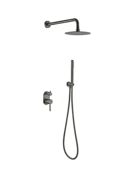 Душевая система Boheme 464-GM встраиваемая, однозахватная, верхний/ручной душ, графит