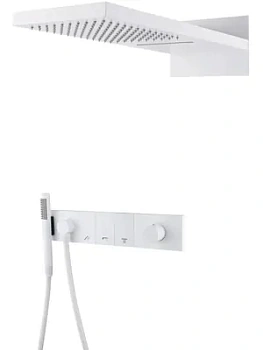 Душевая система Boheme 132-MW встраиваемая, верхний/ручной душ, белый матовый